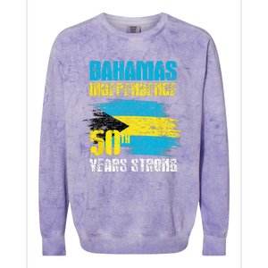 Bahamas Independence Day Bahamas 50th celebration Colorblast Crewneck Sweatshirt