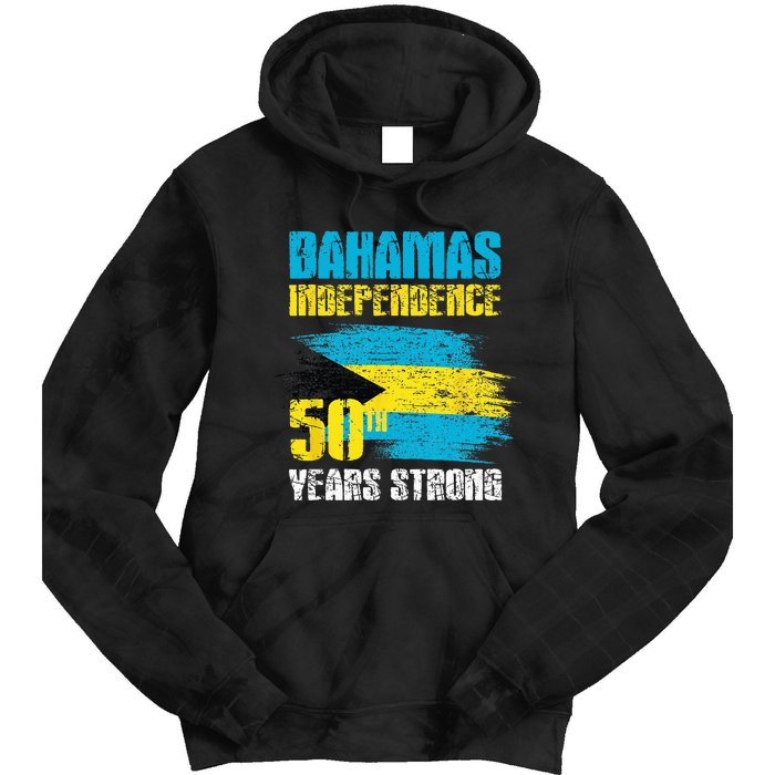 Bahamas Independence Day Bahamas 50th celebration Tie Dye Hoodie