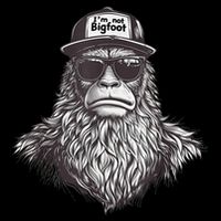 Bigfoot In Disguise Sunglasses Trucker Hat IM Not Sasquatch Cooling Performance Crew T-Shirt