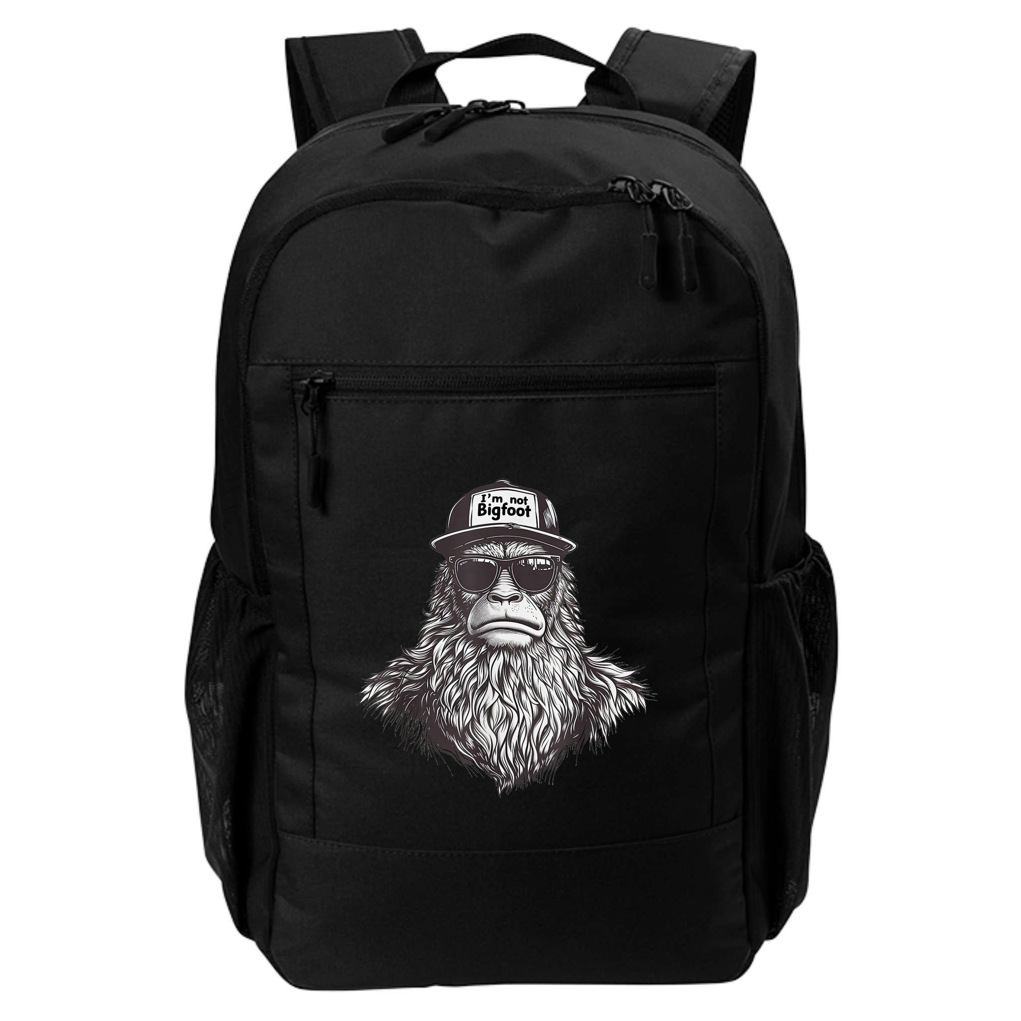 Bigfoot In Disguise Sunglasses Trucker Hat IM Not Sasquatch Backpack