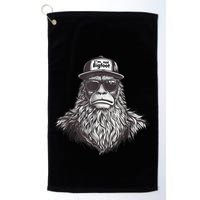 Bigfoot In Disguise Sunglasses Trucker Hat IM Not Sasquatch Golf Towel