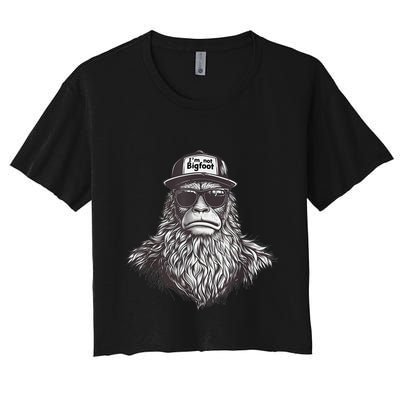 Bigfoot In Disguise Sunglasses Trucker Hat IM Not Sasquatch Crop Top