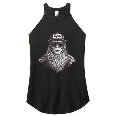 Bigfoot In Disguise Sunglasses Trucker Hat IM Not Sasquatch Women's Perfect Tri Rocker Tank