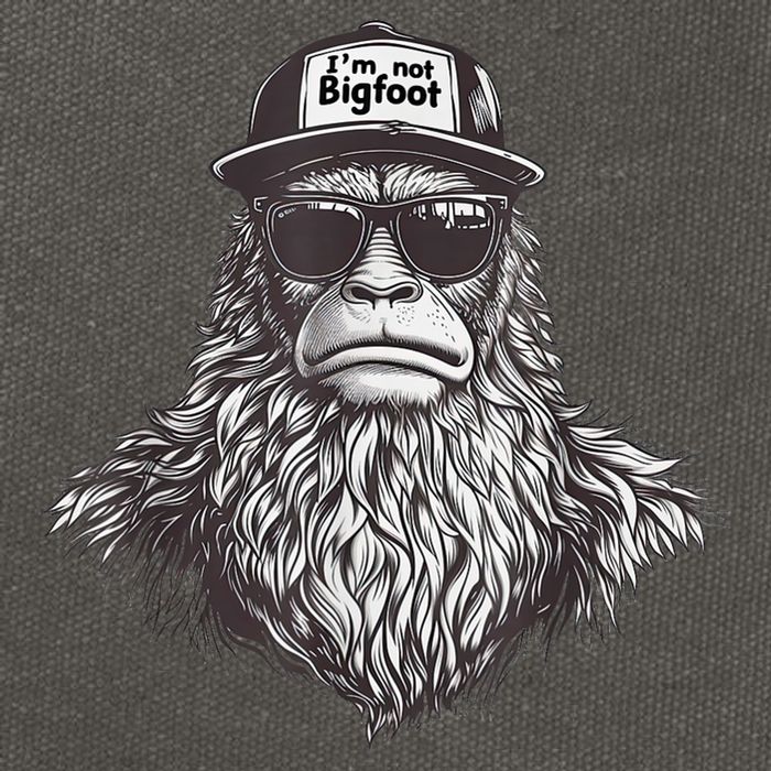 Bigfoot In Disguise Sunglasses Trucker Hat IM Not Sasquatch Cotton Canvas Backpack