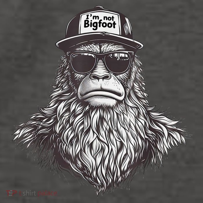 Bigfoot In Disguise Sunglasses Trucker Hat IM Not Sasquatch Vector Backpack
