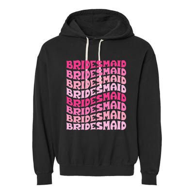 Bridesmaid I Do Crew Retro Bachelorette Party Bridesmaids Garment-Dyed Fleece Hoodie