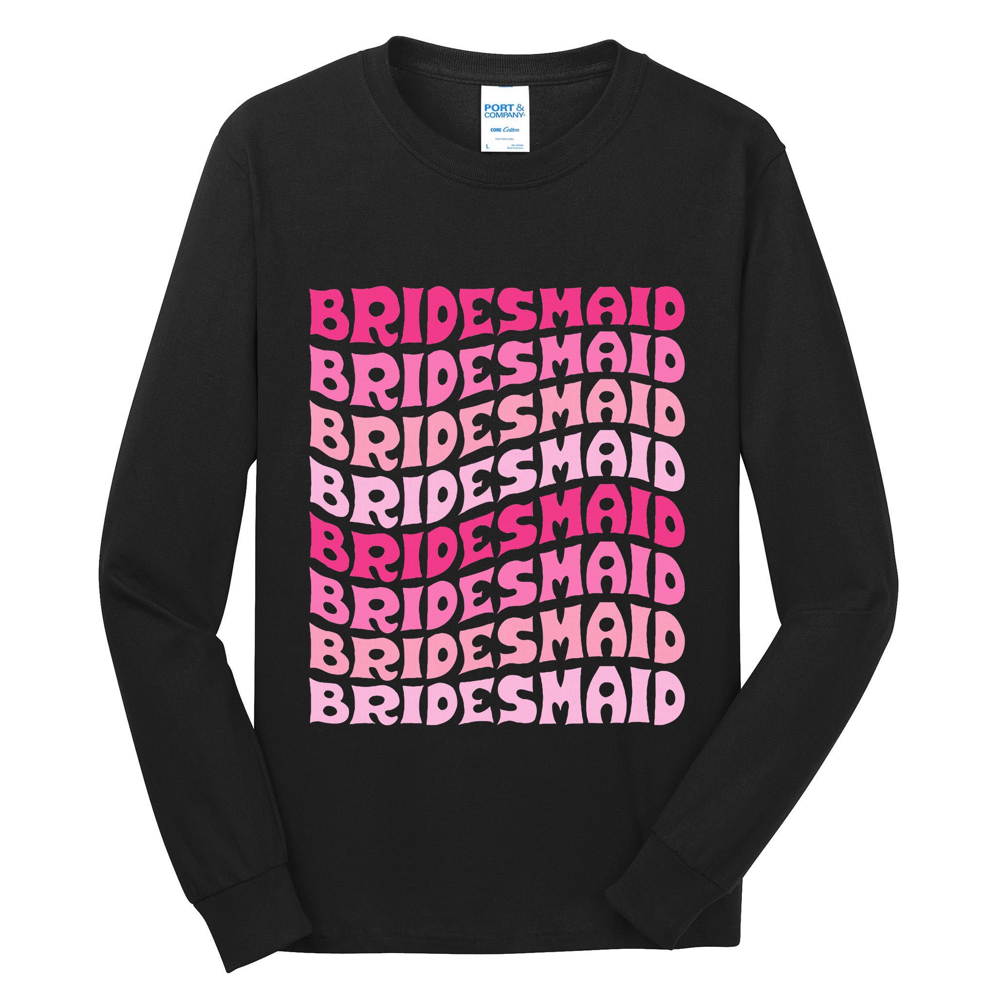 Bridesmaid I Do Crew Retro Bachelorette Party Bridesmaids Tall Long Sleeve T-Shirt