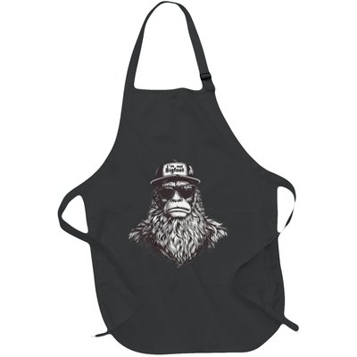 Bigfoot In Disguise Sunglasses Trucker Hat IM Not Sasquatch Full-Length Apron With Pockets