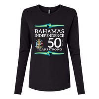 Bahamas Independence Day Bahamas 50th Celebration Womens Cotton Relaxed Long Sleeve T-Shirt