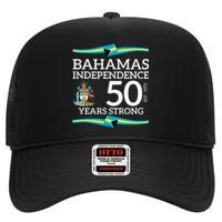 Bahamas Independence Day Bahamas 50th Celebration High Crown Mesh Back Trucker Hat