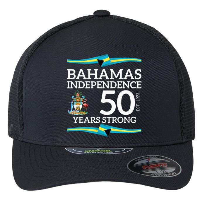 Bahamas Independence Day Bahamas 50th Celebration Flexfit Unipanel Trucker Cap