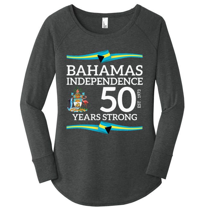 Bahamas Independence Day Bahamas 50th Celebration Women's Perfect Tri Tunic Long Sleeve Shirt