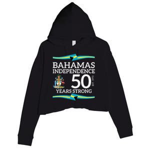 Bahamas Independence Day Bahamas 50th Celebration Crop Fleece Hoodie