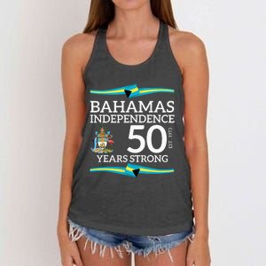 Bahamas Independence Day Bahamas 50th Celebration Women's Knotted Racerback Tank