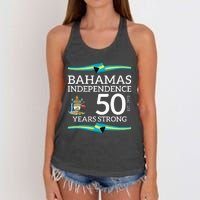 Bahamas Independence Day Bahamas 50th Celebration Women's Knotted Racerback Tank