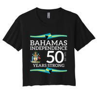 Bahamas Independence Day Bahamas 50th Celebration Women's Crop Top Tee