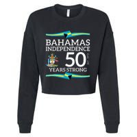 Bahamas Independence Day Bahamas 50th Celebration Cropped Pullover Crew