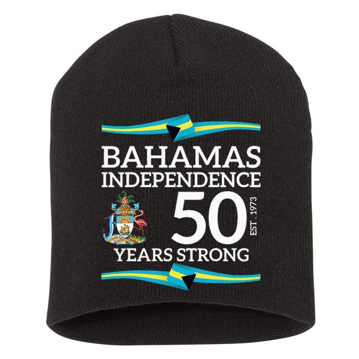 Bahamas Independence Day Bahamas 50th Celebration Short Acrylic Beanie