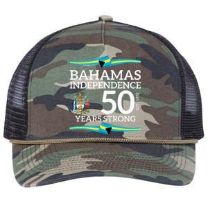 Bahamas Independence Day Bahamas 50th Celebration Retro Rope Trucker Hat Cap