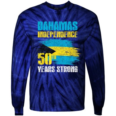 Bahamas Independence Day Shirt Bahamas 50th celebration Tie-Dye Long Sleeve Shirt