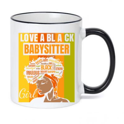 Black Independence Day Gift Love A Black Sitter Cool Gift 11oz Black Color Changing Mug