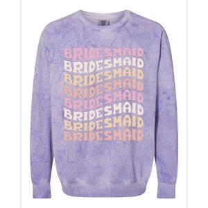 Bridesmaid I Do Crew Retro Bachelorette Party Bridesmaids Colorblast Crewneck Sweatshirt