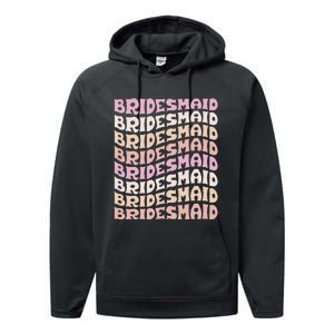 Bridesmaid I Do Crew Retro Bachelorette Party Bridesmaids Performance Fleece Hoodie