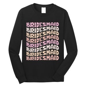 Bridesmaid I Do Crew Retro Bachelorette Party Bridesmaids Long Sleeve Shirt