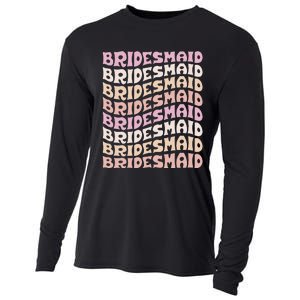 Bridesmaid I Do Crew Retro Bachelorette Party Bridesmaids Cooling Performance Long Sleeve Crew