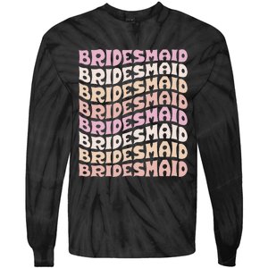 Bridesmaid I Do Crew Retro Bachelorette Party Bridesmaids Tie-Dye Long Sleeve Shirt