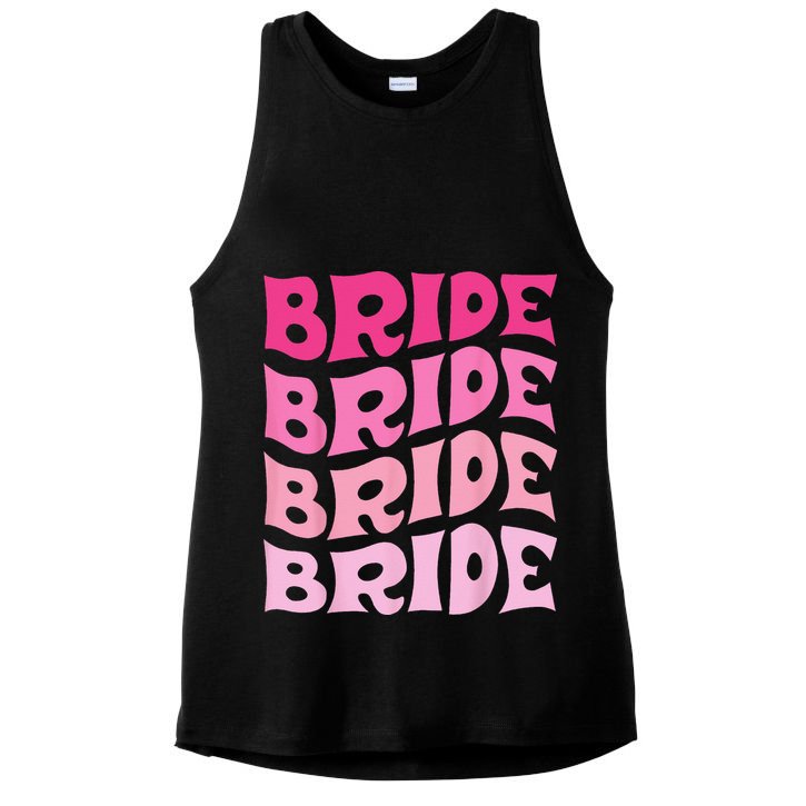 Bride I Do Crew Retro Bachelorette Party Bride Bridesmaids Ladies PosiCharge Tri-Blend Wicking Tank