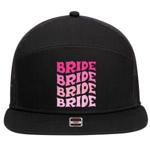 Bride I Do Crew Retro Bachelorette Party Bride Bridesmaids 7 Panel Mesh Trucker Snapback Hat