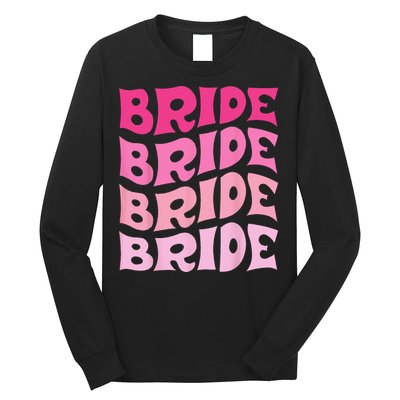Bride I Do Crew Retro Bachelorette Party Bride Bridesmaids Long Sleeve Shirt