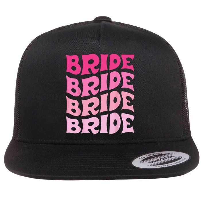 Bride I Do Crew Retro Bachelorette Party Bride Bridesmaids Flat Bill Trucker Hat