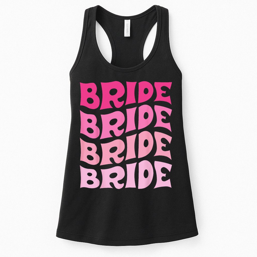 Bride I Do Crew Retro Bachelorette Party Bride Bridesmaids Womens Tank Top