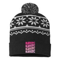 Bride I Do Crew Retro Bachelorette Party Bride Bridesmaids USA-Made Snowflake Beanie