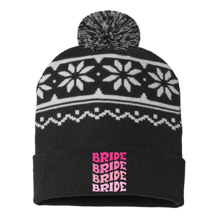 Bride I Do Crew Retro Bachelorette Party Bride Bridesmaids USA-Made Snowflake Beanie