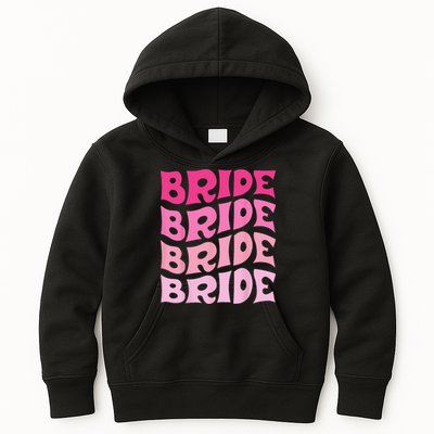 Bride I Do Crew Retro Bachelorette Party Bride Bridesmaids Kids Hoodie