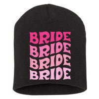 Bride I Do Crew Retro Bachelorette Party Bride Bridesmaids Short Acrylic Beanie