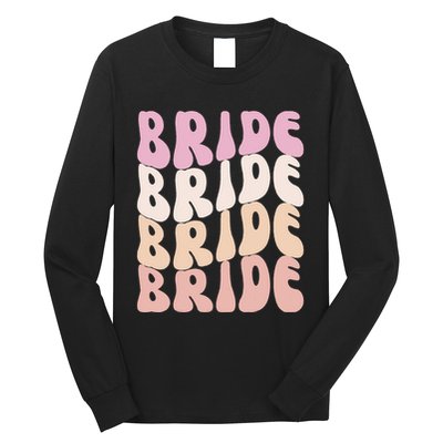 Bride I Do Crew Retro Bachelorette Party Bride Bridesmaids Long Sleeve Shirt