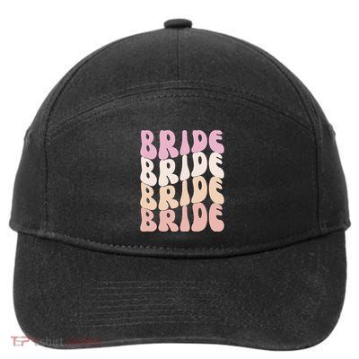Bride I Do Crew Retro Bachelorette Party Bride Bridesmaids 7-Panel Snapback Hat