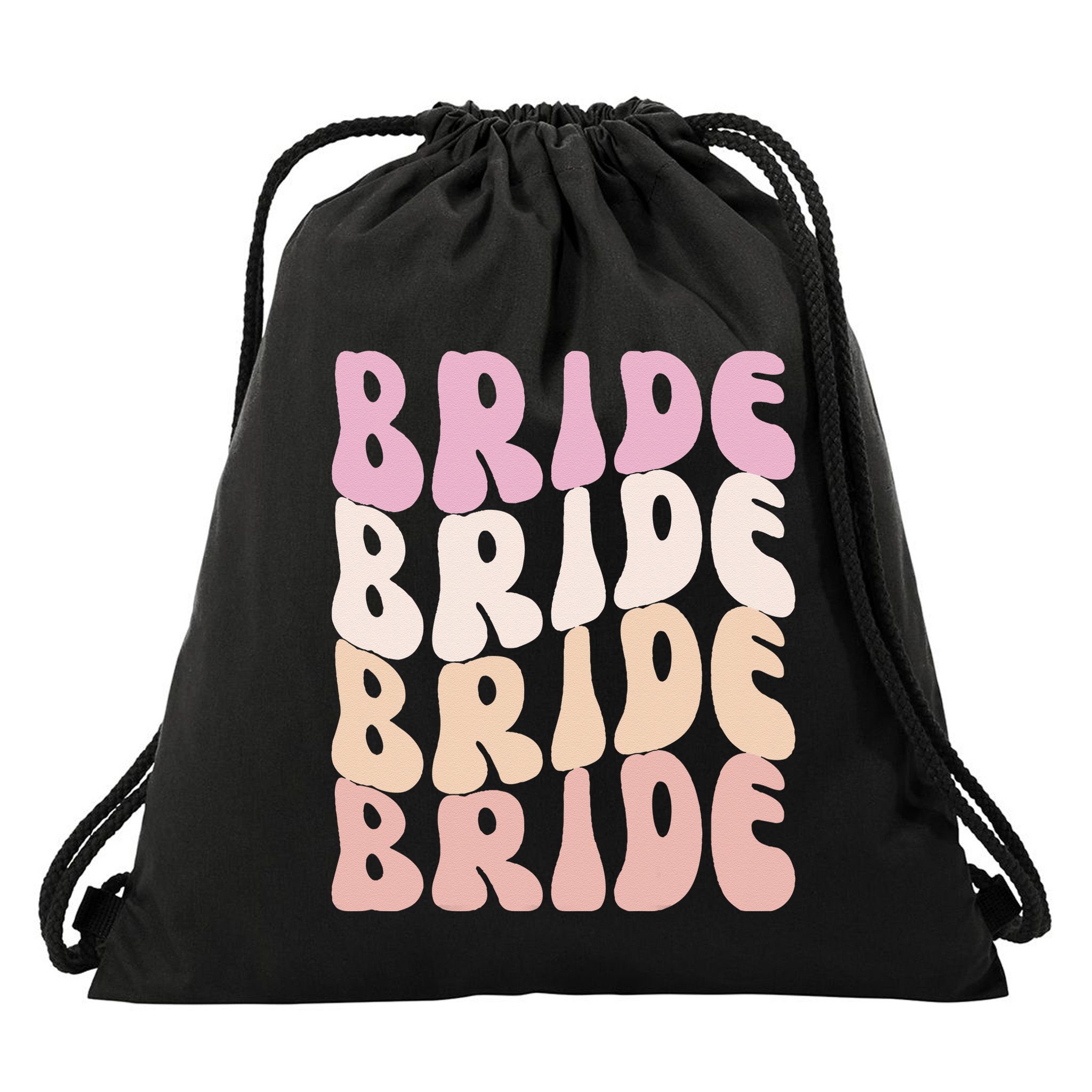 Bride I Do Crew Retro Bachelorette Party Bride Bridesmaids Drawstring Bag