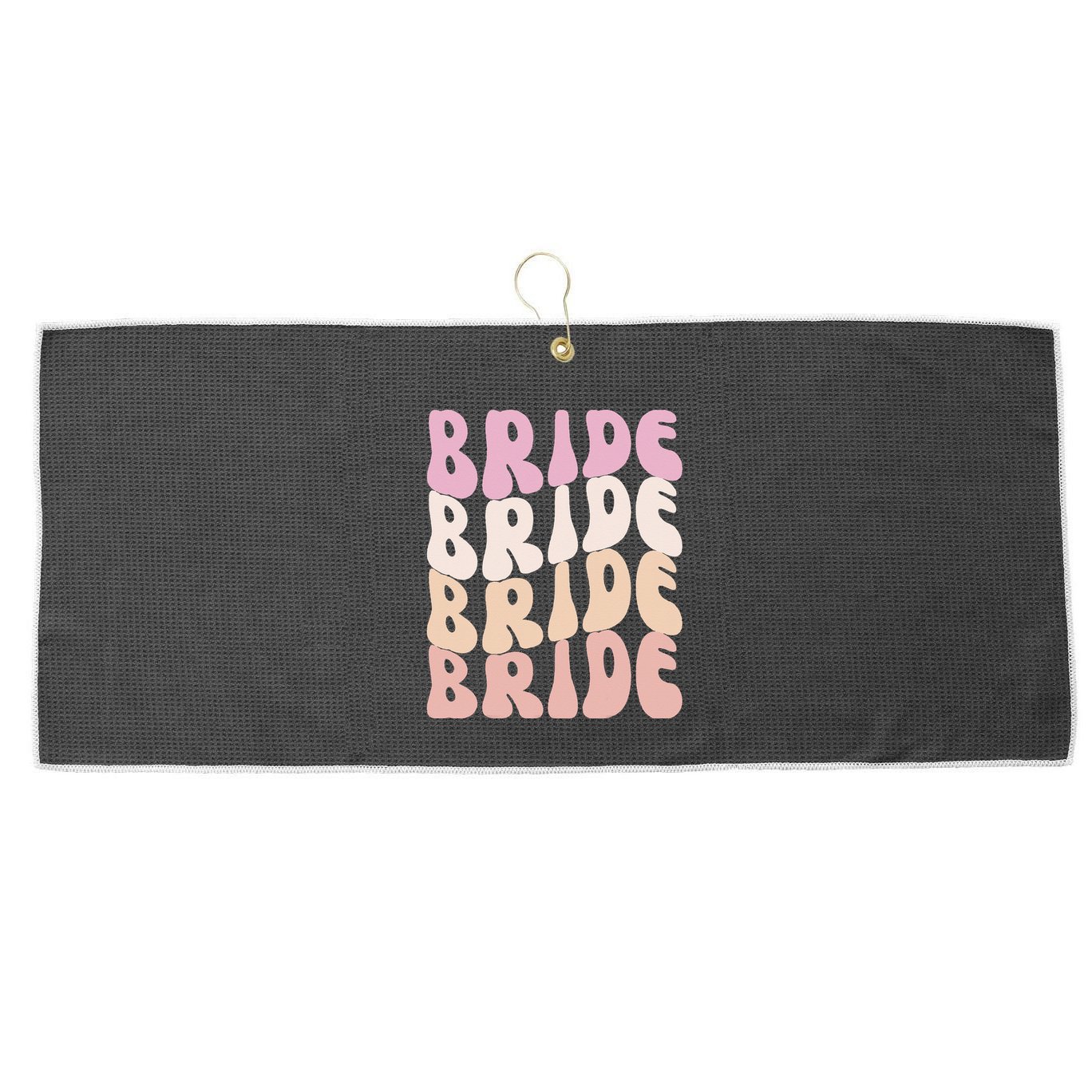 Bride I Do Crew Retro Bachelorette Party Bride Bridesmaids Large Microfiber Waffle Golf Towel