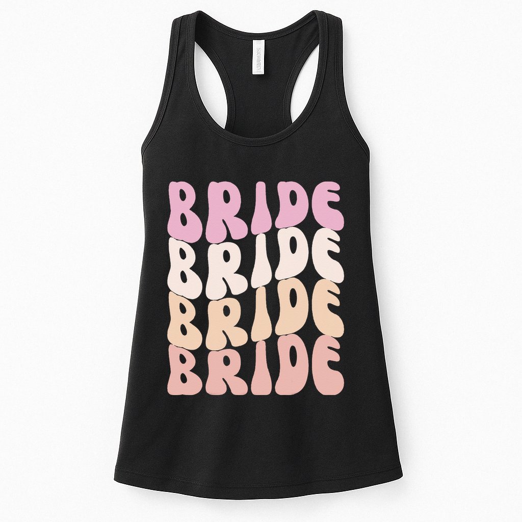 Bride I Do Crew Retro Bachelorette Party Bride Bridesmaids Womens Tank Top