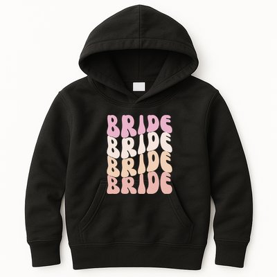 Bride I Do Crew Retro Bachelorette Party Bride Bridesmaids Kids Hoodie