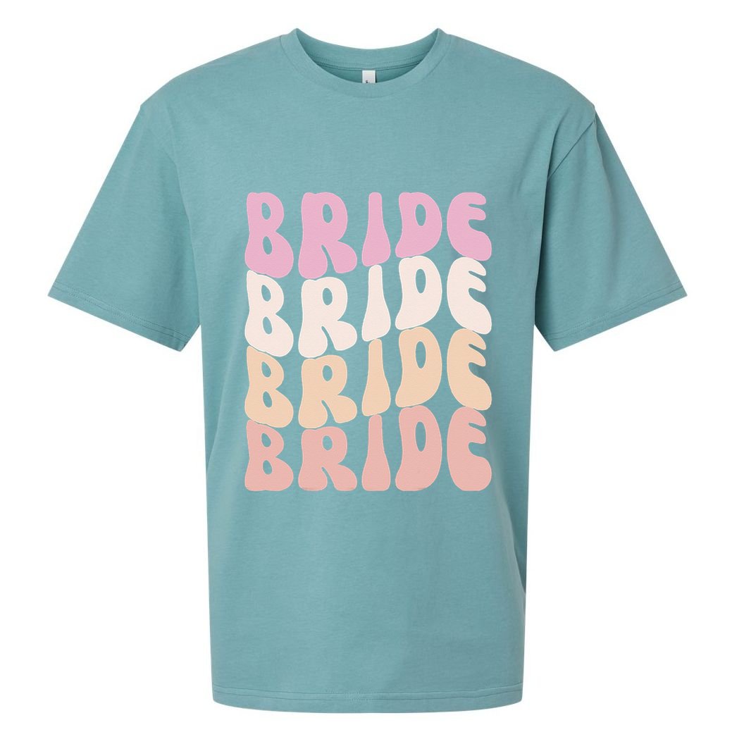 Bride I Do Crew Retro Bachelorette Party Bride Bridesmaids Sueded Cloud Jersey T-Shirt