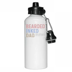 Bearded Inked Dad Papa Daddy Stepdad Father Husband Family Aluminum Water Bottle