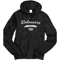 Born In Delaware De Retro Vintage Usa Map Flag Tie Dye Hoodie