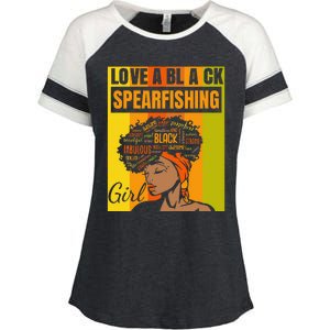 Black Independence Day Love a Black Spearfishing Enza Ladies Jersey Colorblock Tee