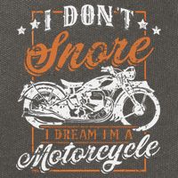 Biker I DonT Snore I Dream IM A Motorcycle Cotton Canvas Backpack